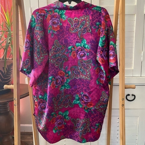 Victoria's Secret Vintage Gold Label Floral Sleep Shirt Pajama Nightie Sz P/S - Picture 2 of 7